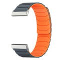 Magnetyczny pasek do zegarka Fitbit Versa 3, Versa 4, Sense 1 i Sense 2 czarno-pomarańczowy