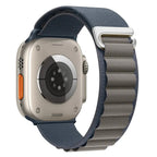 Bransoletka Apple Watch z zapięciem sportowym szaro-niebieska