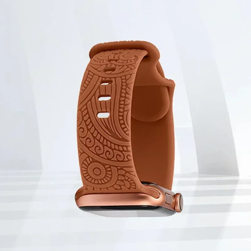 Bransoletka Apple Watch z brązowymi wzorami