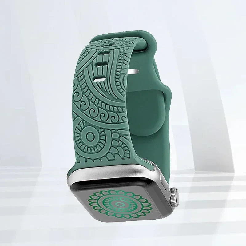 Bracelet Apple Watch à Motifs vert