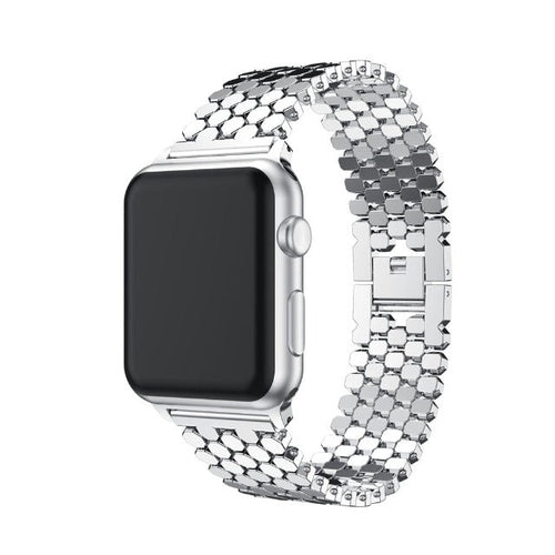 Luksusowa srebrna bransoletka Apple Watch