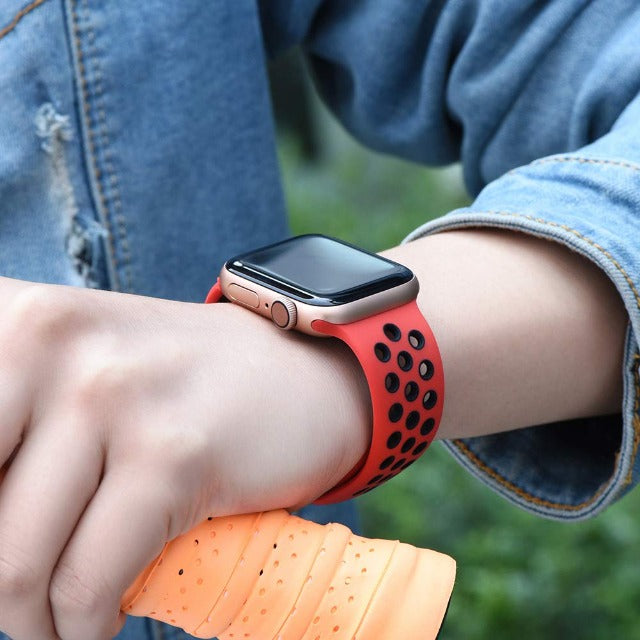 Bransoletka sportowa Apple Watch czerwona