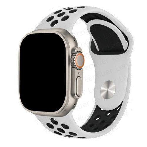 Bransoletka sportowa Apple Watch biała i czarna