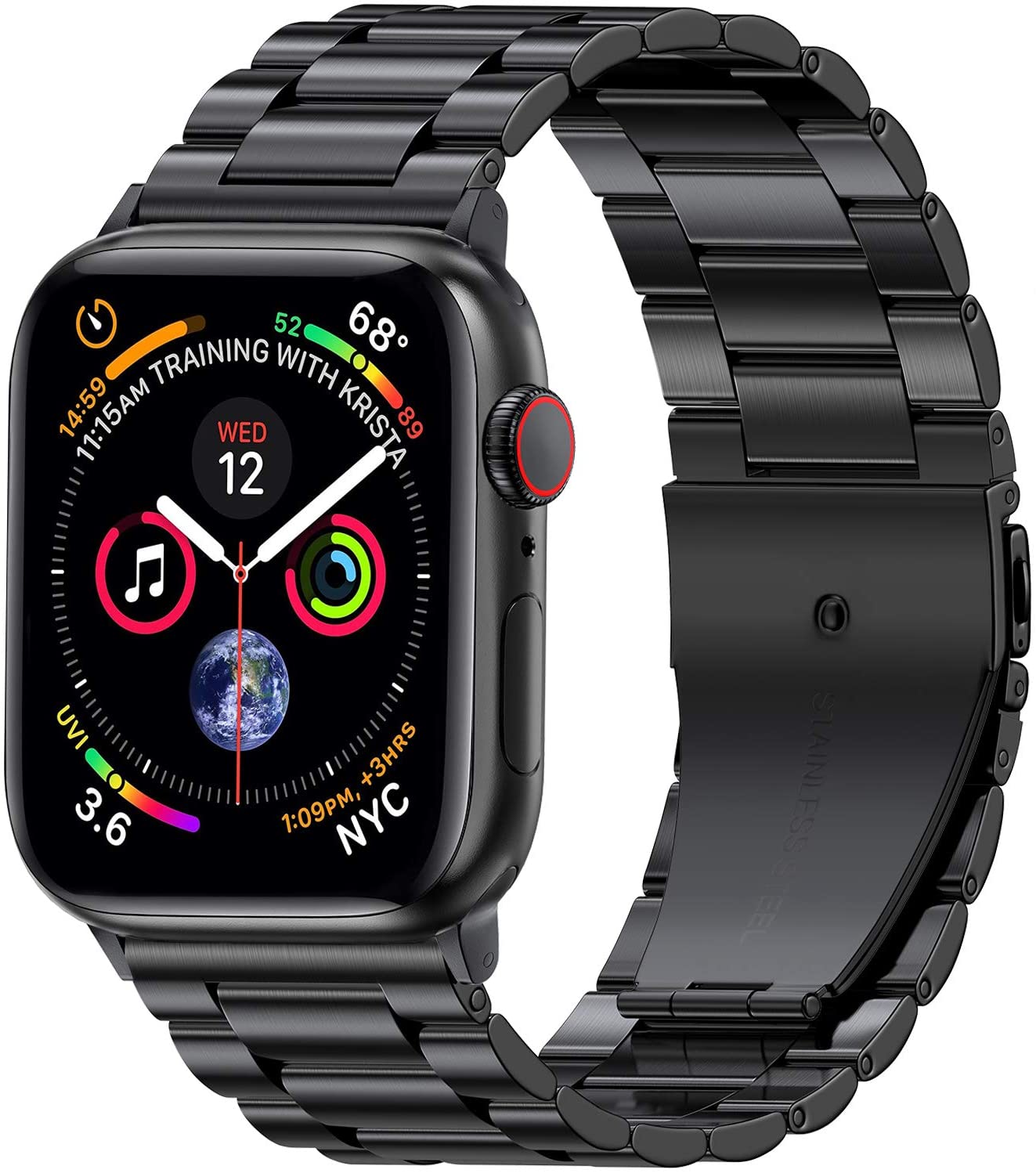 Bransoletka Apple Watch ze stali ultra odpornej czarna
