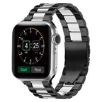 Bransoletka Apple Watch z czarnego i srebrnego metalu