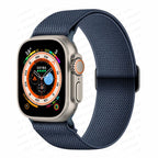 Bransoletka Apple Watch z plecionego nylonu w kolorze granatowym