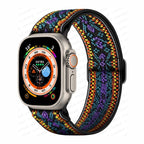 Bransoletka Apple Watch z plecionego nylonu w kolorze fioletowym