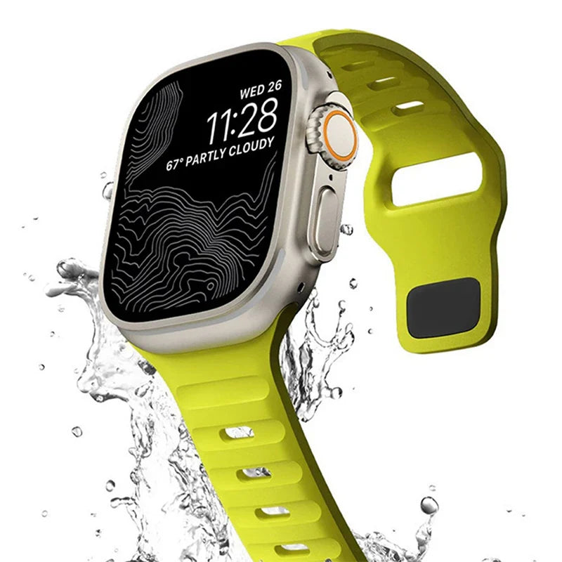 Bransoletka Apple Watch z chirurgicznego silikonu żółta