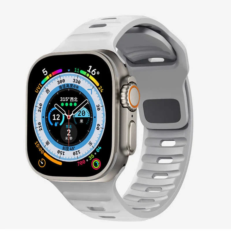 Bransoletka Apple Watch z chirurgicznego silikonu szara
