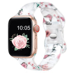 Bransoletka Apple Watch damska w kwiatowy wzór