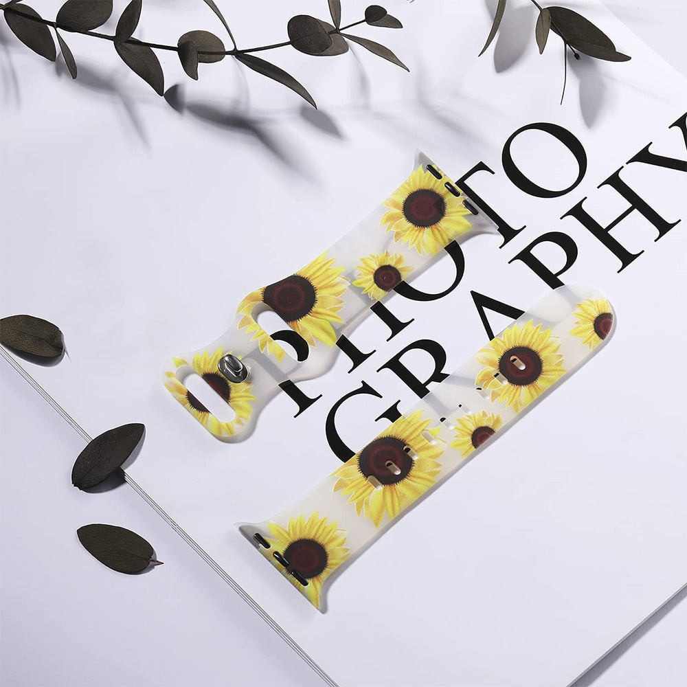 Bransoletka Apple Watch damska w kwiatowy wzór