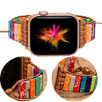 Bransoletka Apple Watch z naturalnym kamieniem 7 czakr