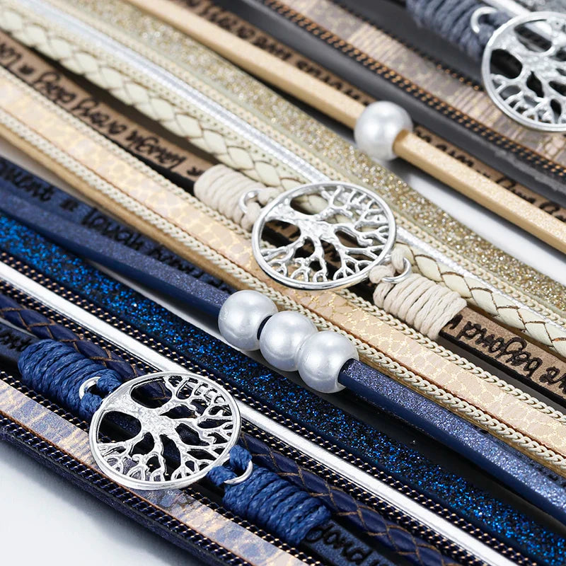 Bransoletka Drzewo Życia z skóry