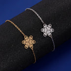 Bransoletka damska Cube de Métatron złota