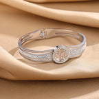 Bransoletka z Drzewem Życia i srebrnym kryształem