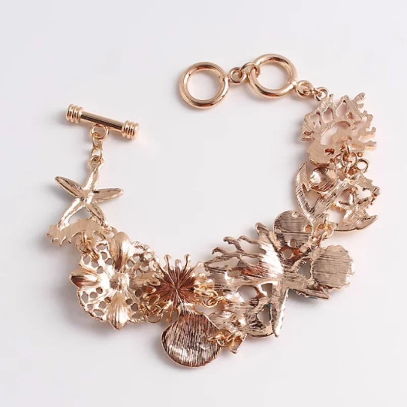 Bracelet avec Coquillages de Couleur rouge