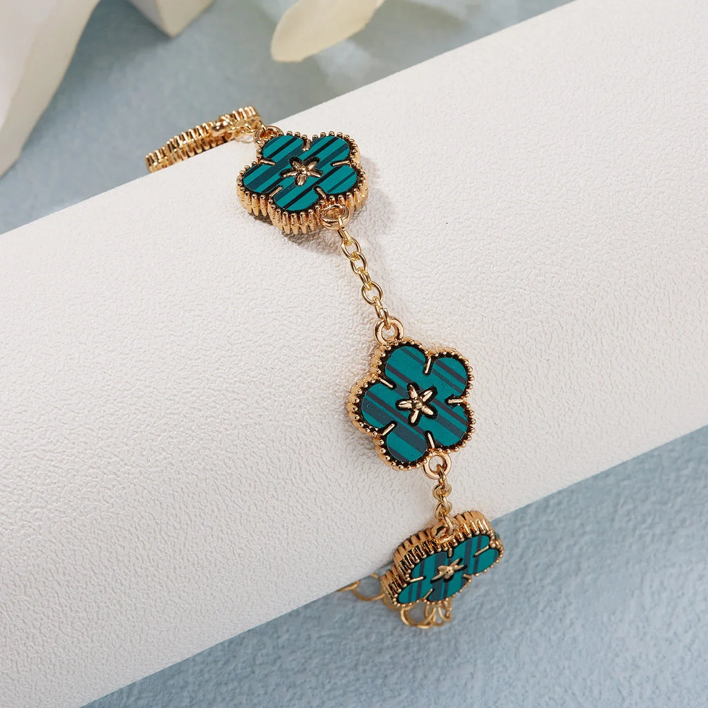 Bracelet avec Fleurs pour Femme vert