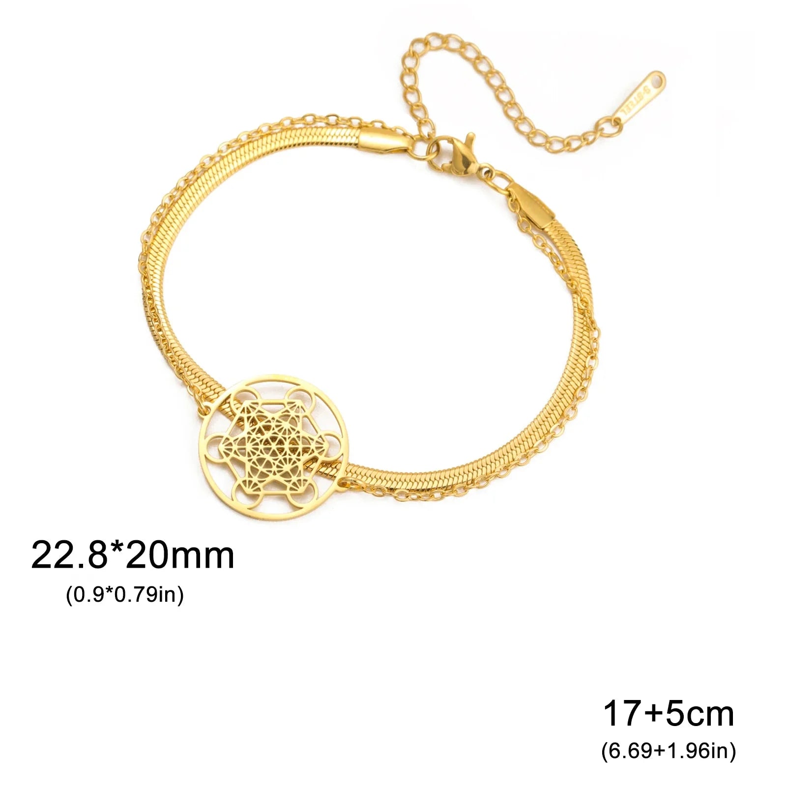 Bransoletka z zawieszką Kostka Metatrona