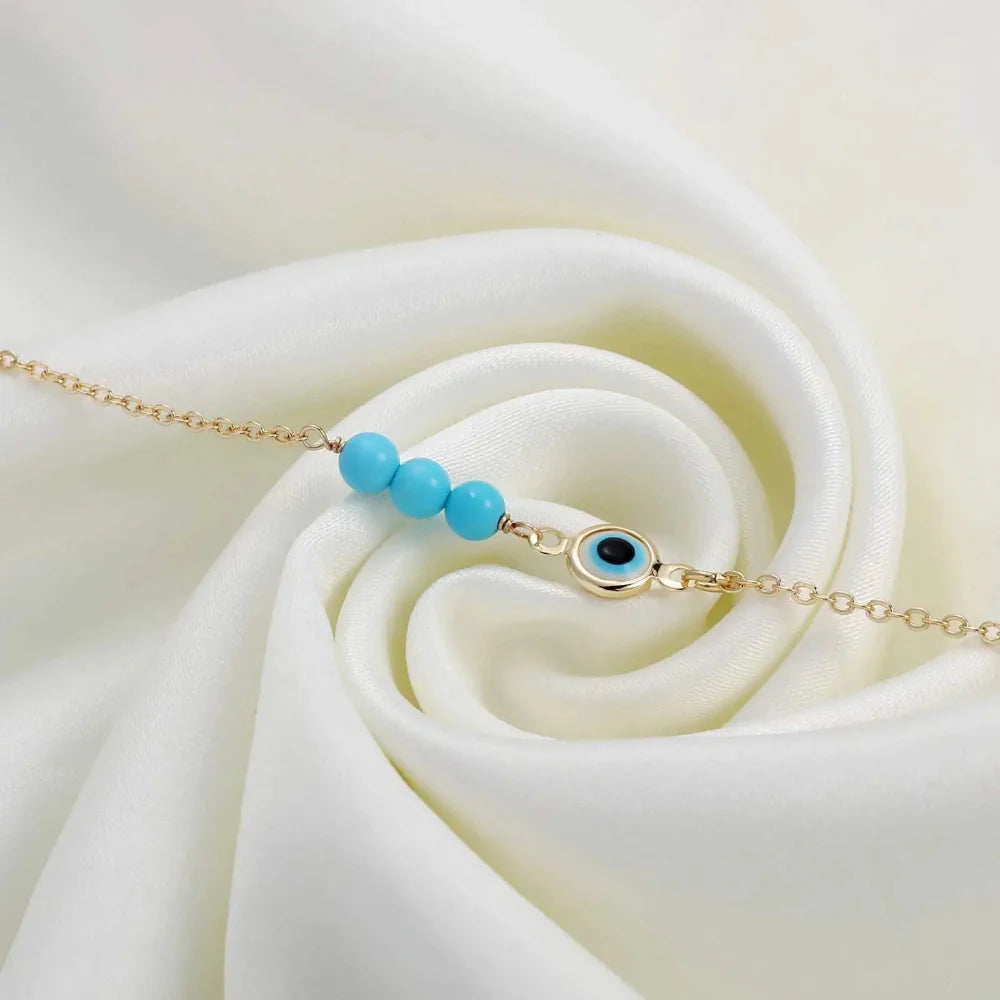 Bracelet avec Perles Contre le Mauvais Oeil