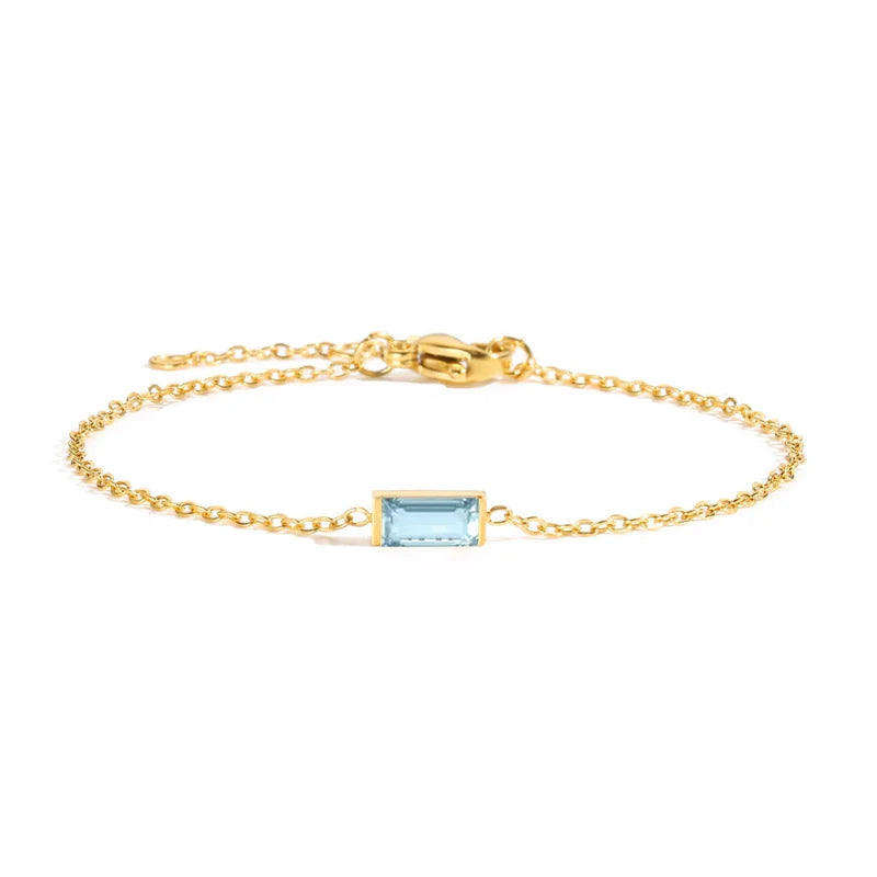 Bracelet avec Pierre de Naissance Colorée