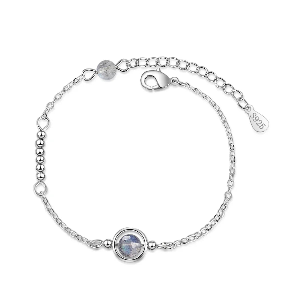 Bracelet avec Zircon Pierre de Lune