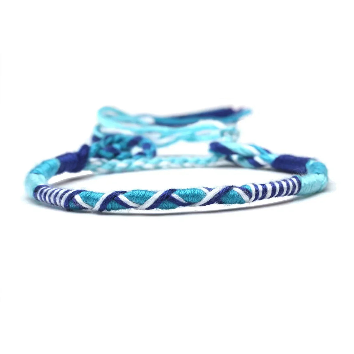 Brazylijska bransoletka w stylu hippie boho niebieska