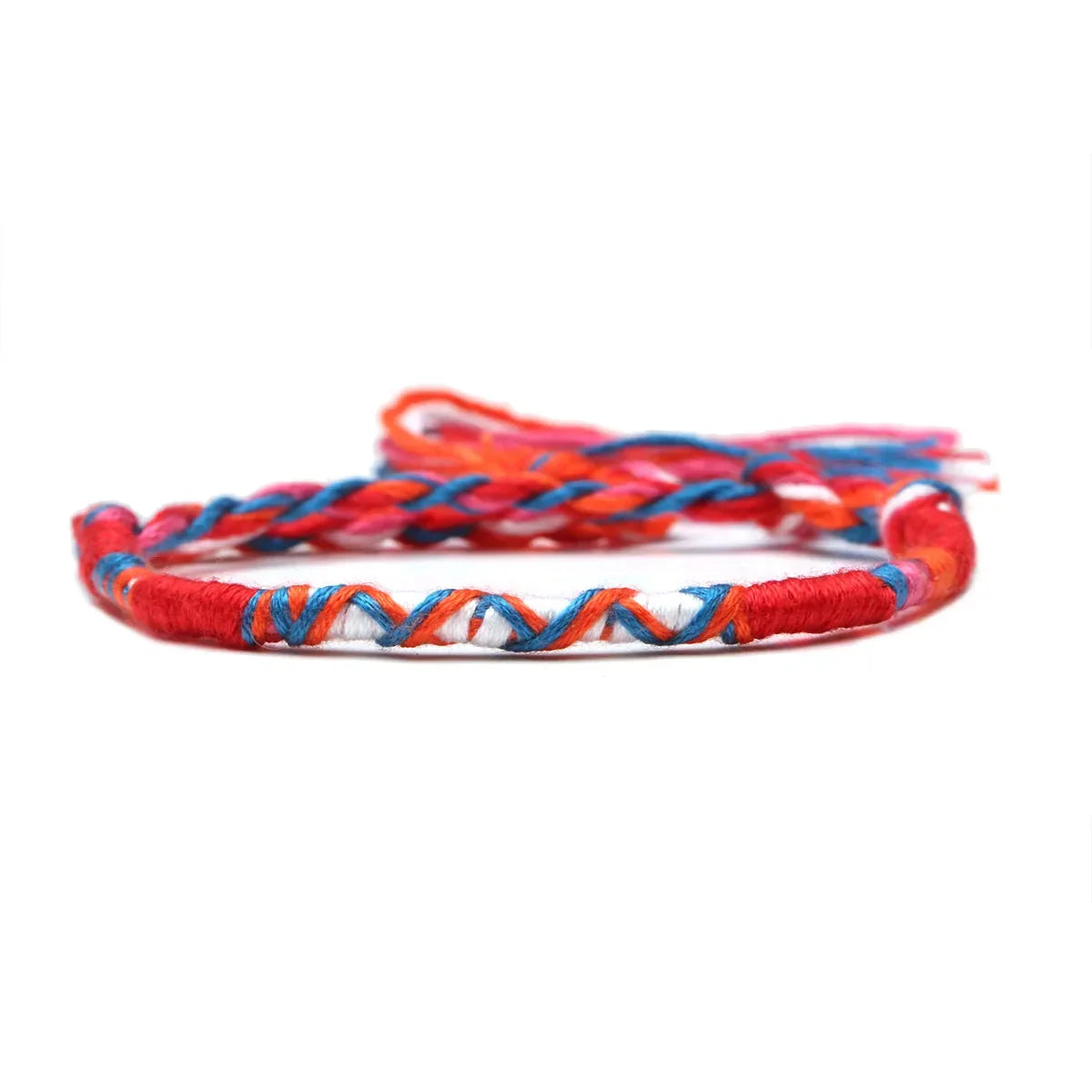 Brazylijska bransoletka w stylu hippie boho czerwona