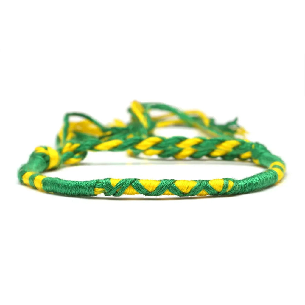 Brazylijska bransoletka w stylu hippie boho zielona