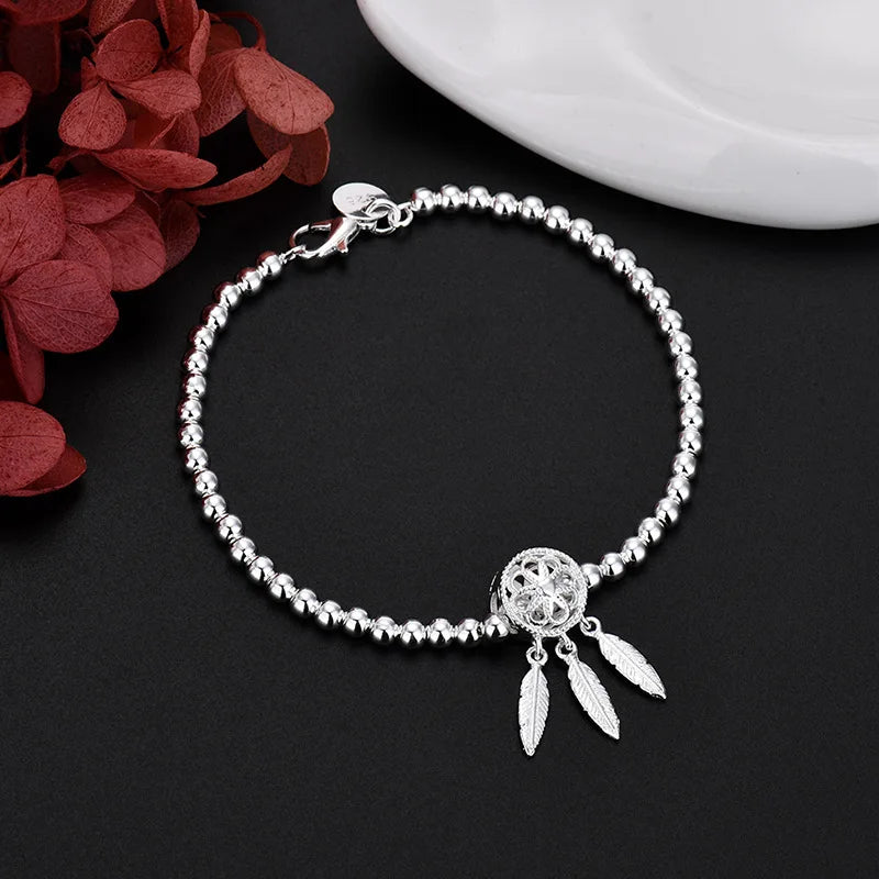 Bracelet Capteur de Rêve Femme Argent