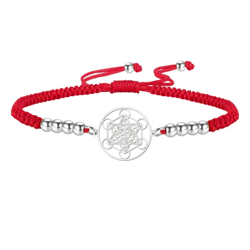 Kolorowa bransoletka Czerwony sześcian Metatrona