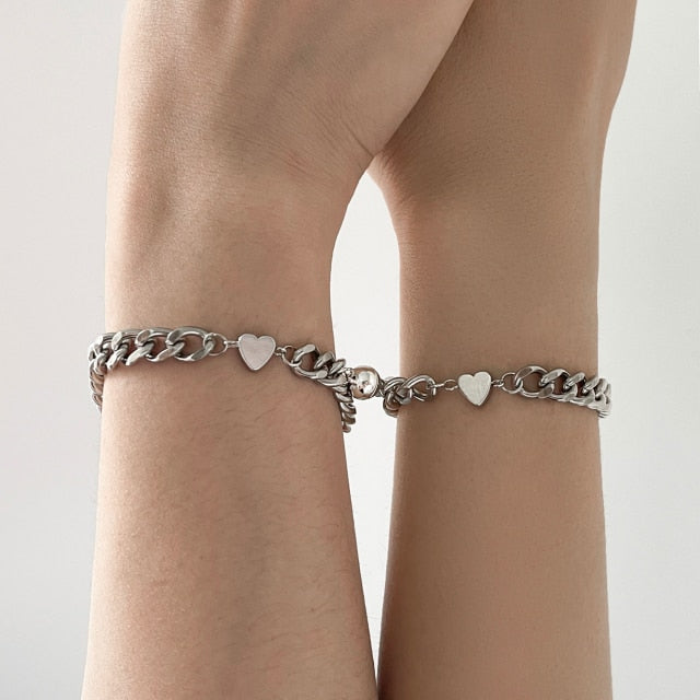 Společný náramek pro pár se srdcem