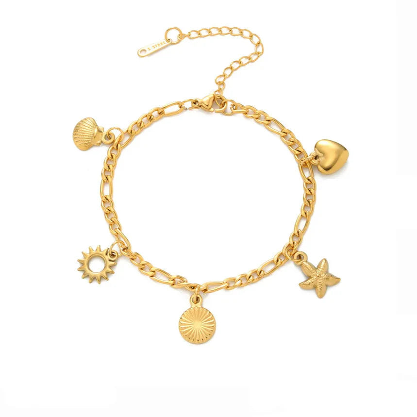 Bransoletka z muszelkami dla kobiet złota