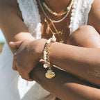 Bransoletka z muszlą św. Jakuba i perłą muszlową dla kobiet