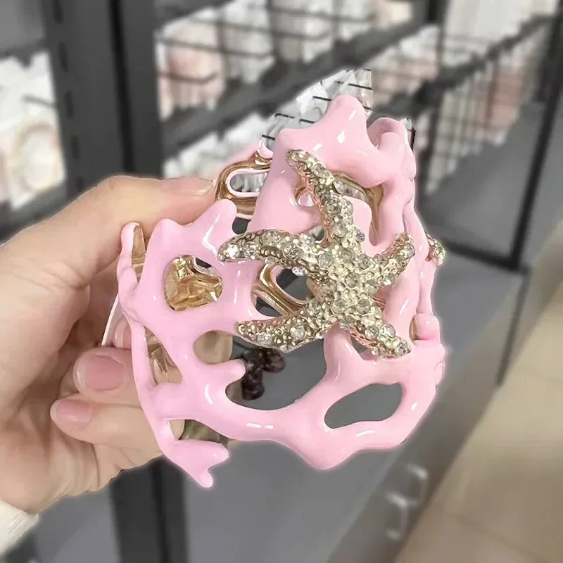 Bracelet Corail et Etoile de Mer rose