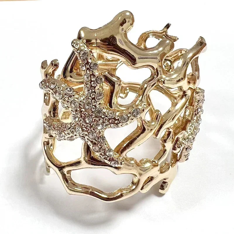 Bracelet Corail et Etoile de Mer or