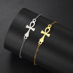 Bransoletka Krzyż Ankh Egipt złoto 1