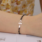 Bransoletka Krzyż Ankh Egipt czarny