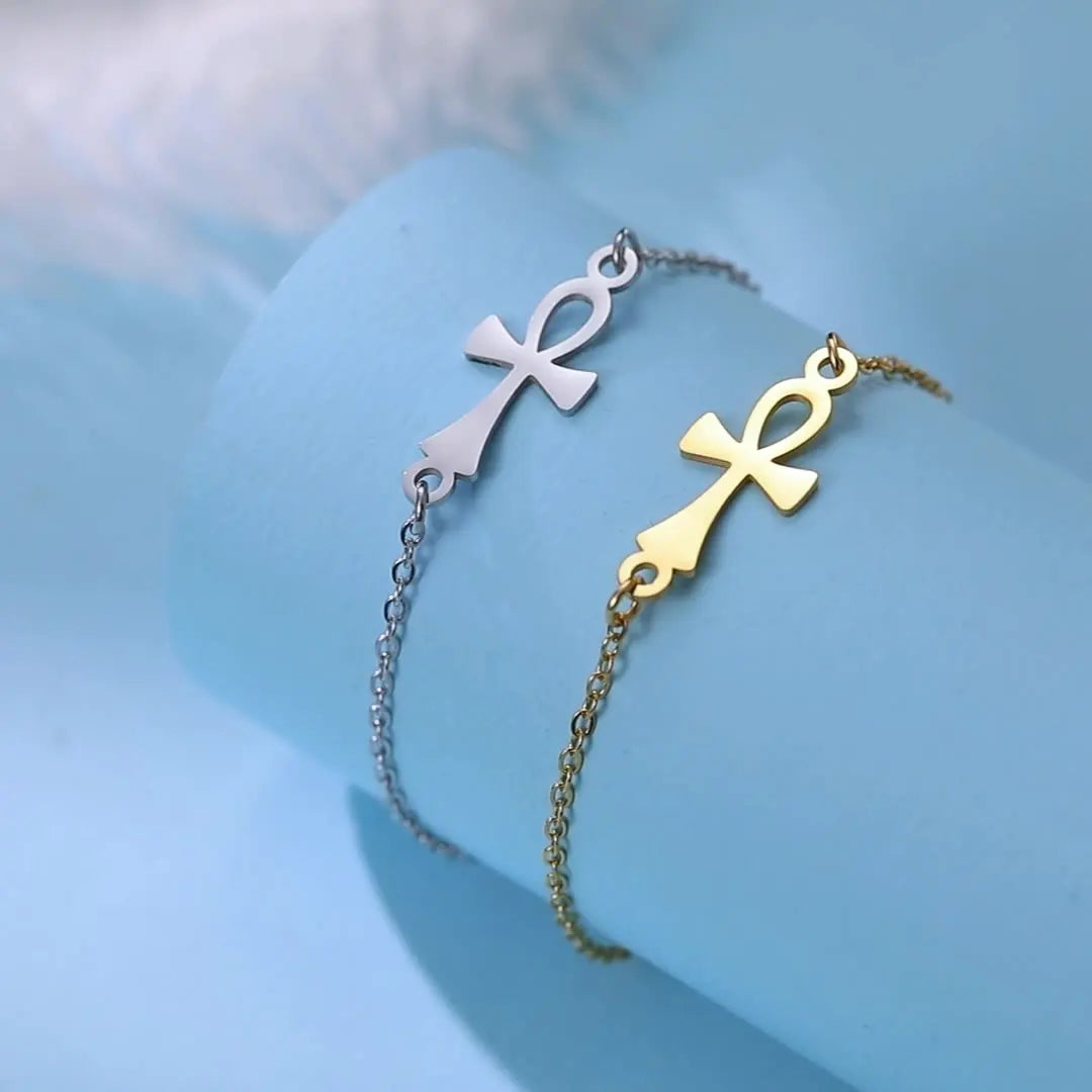 Bransoletka Krzyż Ankh Egipt srebro 1