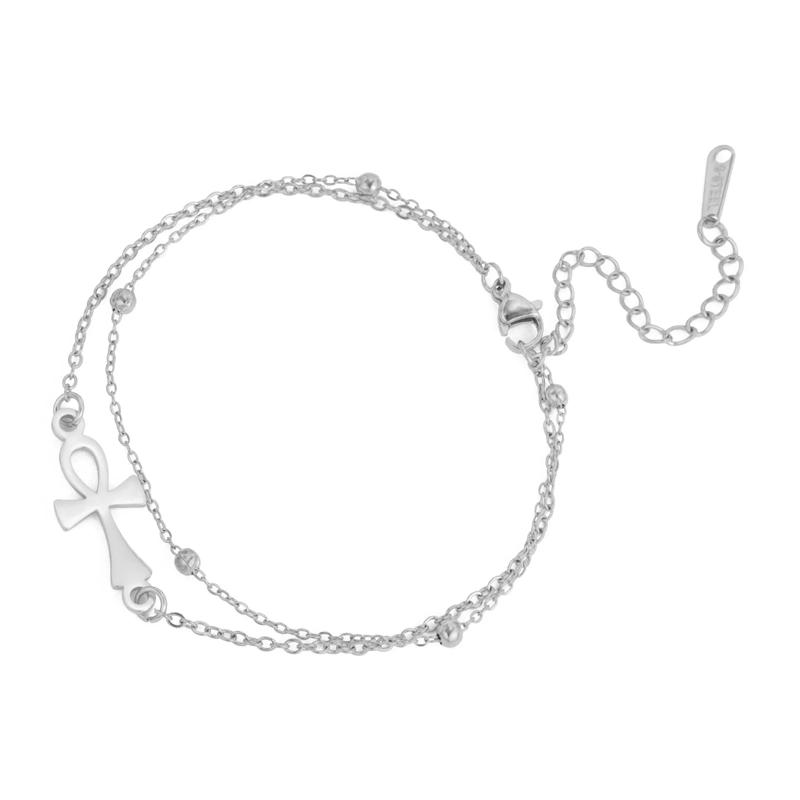 Bransoletka Krzyż Ankh Egipt srebro 2