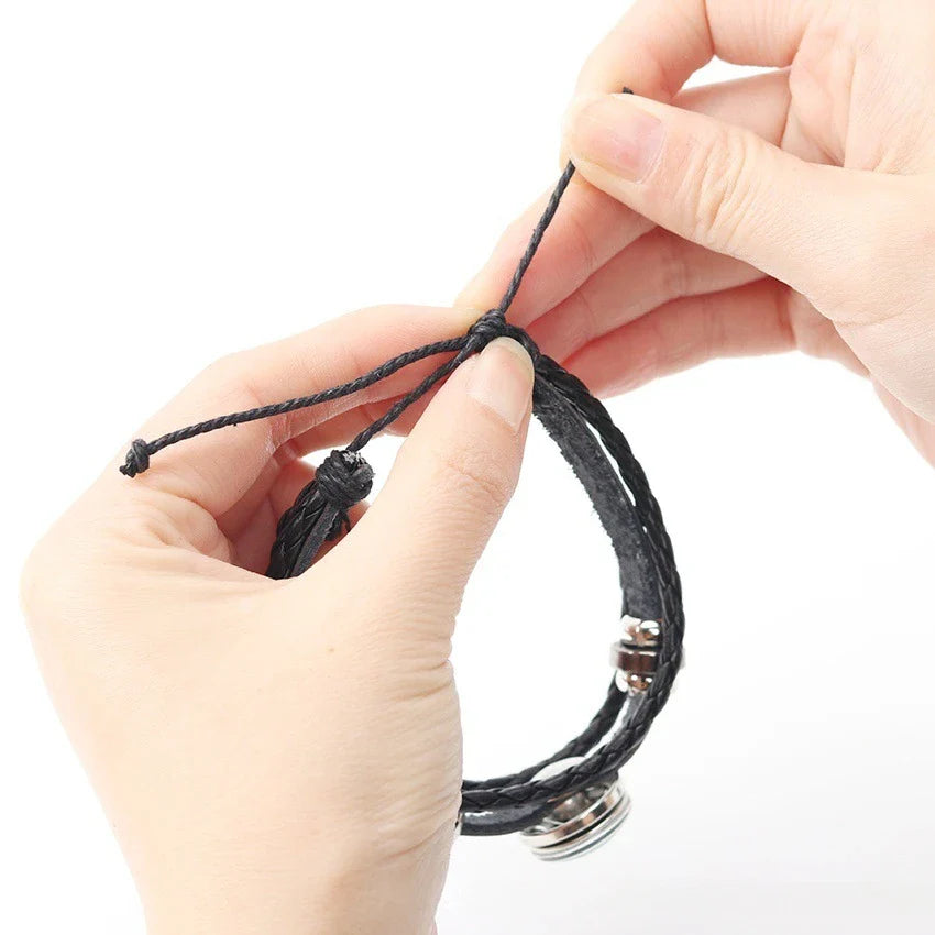 Skórzana Bransoletka Znak Zodiaku 12 Konstelacji 