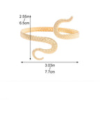 Bransoletka na ramię damska ogon węża - ozdoba łańcuch na ramię i biżuteria na biceps w kolorze złotym