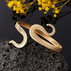 Bransoletka na ramię damska ogon węża - ozdoba łańcuch na ramię i biżuteria na biceps w kolorze złotym