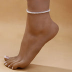 Bransoletka na kostkę z kamieniami szlachetnymi, złoto i srebro 