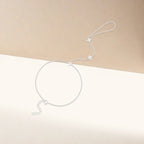 Bransoletka na rękę z kwiatami z cyrkonii w kolorze srebrnym