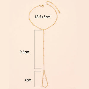 Náramek na ruku pro ženy  Dámský šperk Řetízek na ruku a prst