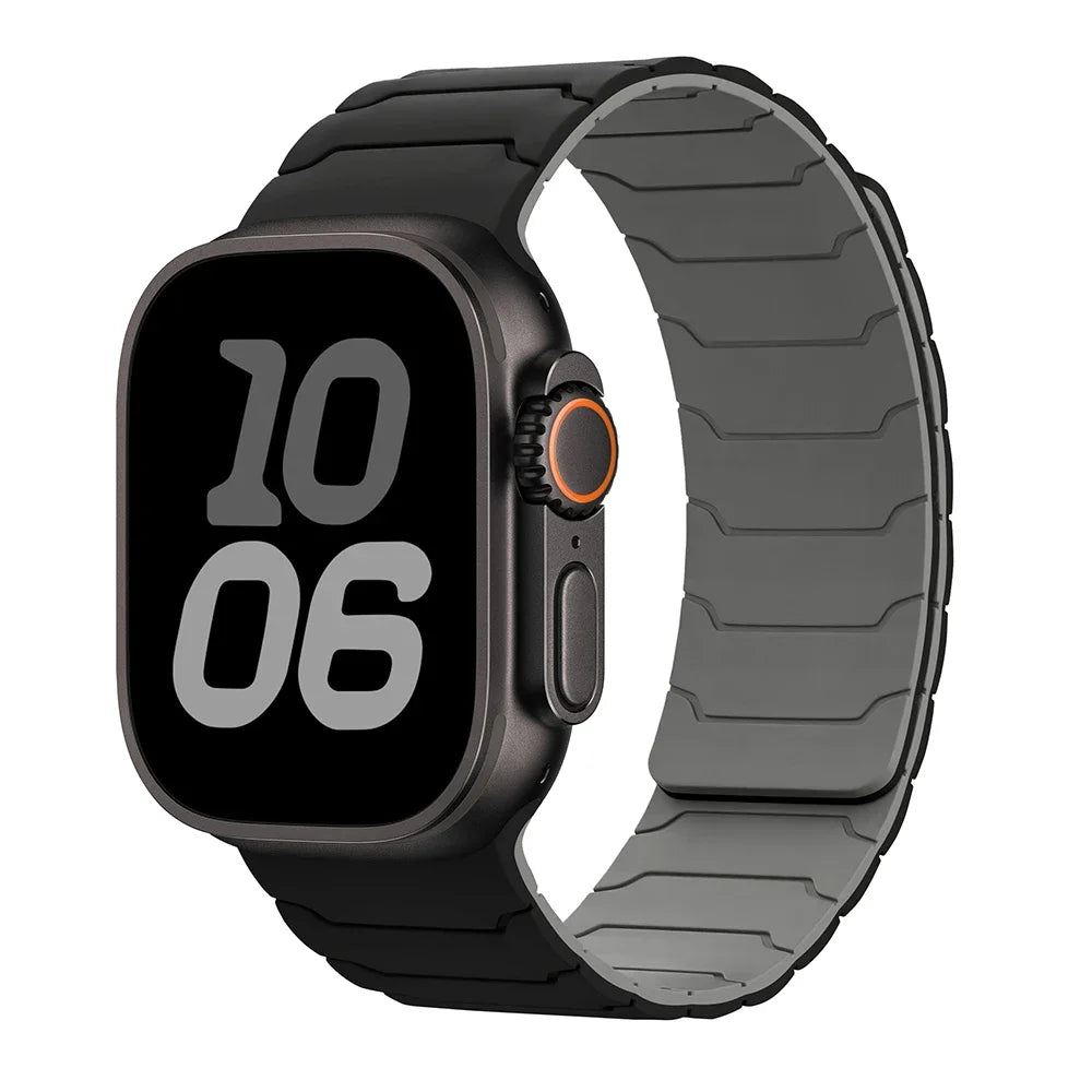 Magnetyczny pasek zamienny do Apple Watch czarno-szary