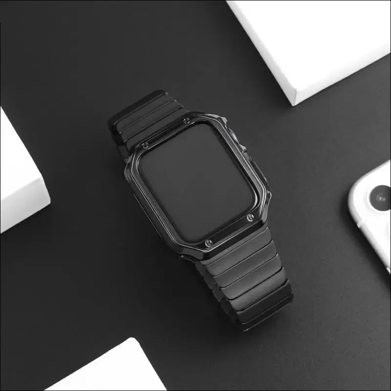 Wymienna bransoleta ze stali nierdzewnej do Apple Watch czarna