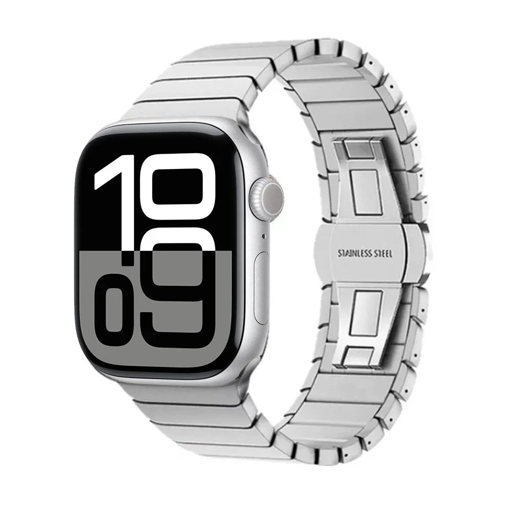 Wymienna bransoleta ze stali nierdzewnej do Apple Watch srebrna