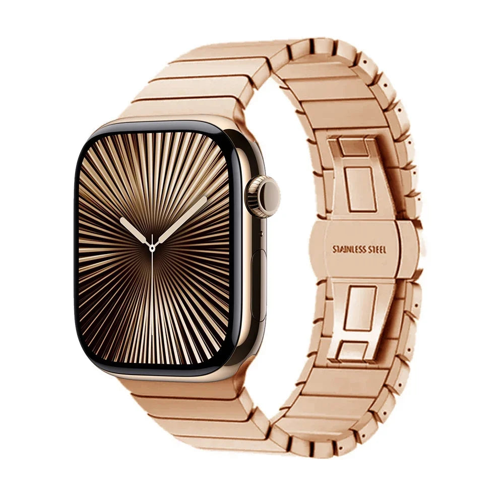 Wymienna bransoleta ze stali nierdzewnej do Apple Watch w kolorze różowego złota