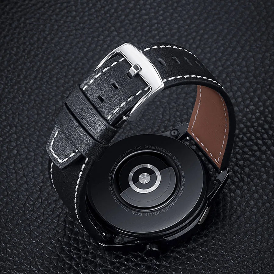Skórzany pasek zamienny do Google Pixel Watch 1, 2, 3, 4, 41mm, 45mm czarny